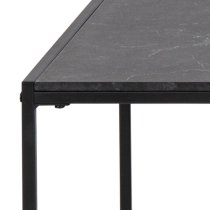 Ibiza Wooden Coffee Table Rectangular In Black Marble Effect