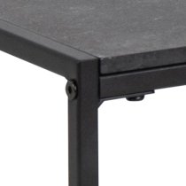 Ibiza Wooden Coffee Table Rectangular In Black Marble Effect