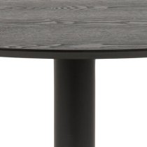 Ibika Wooden Dining Table Round With Metal Base In Black