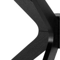 Durant Wooden Dining Table Round In Matt Black