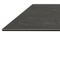 Hyeres Ceramic Dining Table In Black With Matt Black Legs