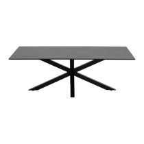 Hyeres Ceramic Dining Table With Matt Black Metal Legs