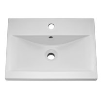 Athenia 50cm 2 Drawers Wall Vanity With Basin 1 In Gloss Grey