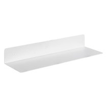 Jicama Single Metal Wall Shelf In Matt White