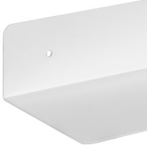 Jicama Single Metal Wall Shelf In Matt White