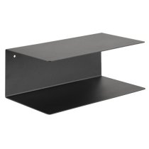 Jicama Dual Metal Wall Shelf In Matt Black