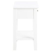 Lakewood Wooden Bedside Cabinet With 1 Drawer In White