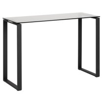 Kennesaw Smoked Glass Console Table With Black Frame