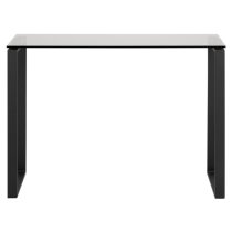 Kennesaw Smoked Glass Console Table With Black Frame