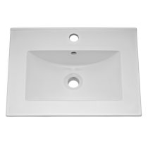 Athenia 50cm 2 Doors Wall Vanity With Basin 2 In Gloss White