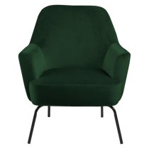 Montclair Fabric Lounge Chair In Forest Green