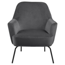 Montclair Fabric Lounge Chair In Dark Grey