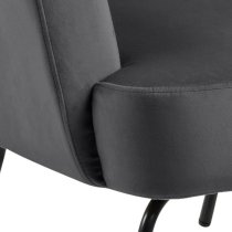 Montclair Fabric Lounge Chair In Dark Grey