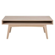 Marta Wooden Coffee Table With 1 Shelf In Oak White