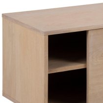 Marta Wooden TV Stand With 2 Sliding Doors In Oak White