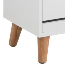 Mulvane Wooden Shoe Storage Cabinet With 3 Flap Doors In White