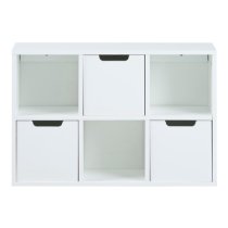 Mulvane Wall Hung Wooden Bookcase In White