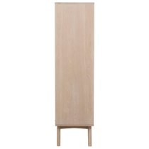 Marta Wooden Display Cabinet With 5 Doors In Oak White