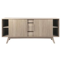 Marta Wooden Sideboard With 2 Sliding Doors In Oak White