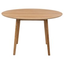 Nephi Wooden Dining Table Round In Oak