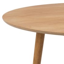 Nephi Wooden Dining Table Round In Oak