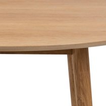 Nephi Wooden Dining Table Round In Oak