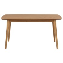 Nephi Wooden Dining Table Rectangular In Oak