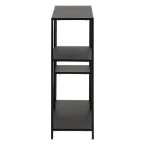 Newberry Metal Bookcase With 3 Shelves In Matt Black