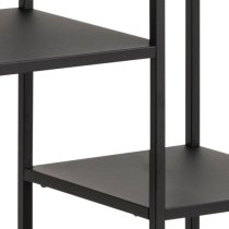 Newberry Metal Bookcase With 3 Shelves In Matt Black