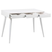 Newark Wooden Laptop Desk With 3 Drawers In White