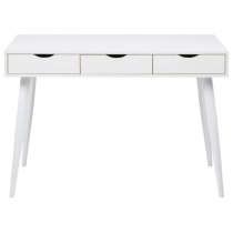 Newark Wooden Laptop Desk With 3 Drawers In White