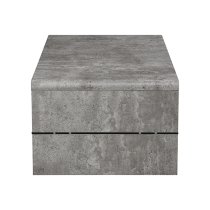 Momo Coffee Table In Concrete Effect With Glass Undershelf