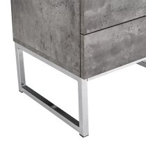 Strada Bedside Cabinet With 3 Drawers In Concrete Effect