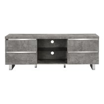 Sydney Wooden TV Stand With 4 Drawers In Concrete Effect