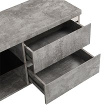 Sydney Wooden TV Stand With 4 Drawers In Concrete Effect