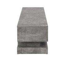 Step Wooden TV Stand In Concrete Effect With Multi LED Lighting