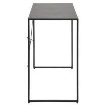 Newberry Metal Computer Desk With 1 Shelf In Matt Black