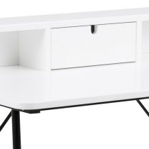 Patchogue Wooden Laptop Desk With 1 Drawer In Matt White