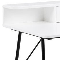 Patchogue Wooden Laptop Desk With 1 Drawer In Matt White