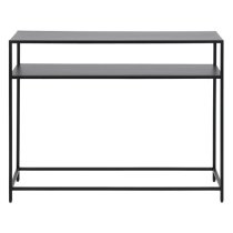 Newberry Metal Console Table In Matt Black