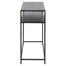 Newberry Metal Console Table In Matt Black