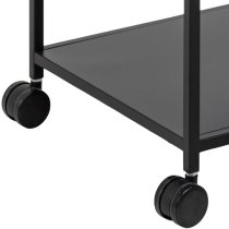 Newberry Metal Drinks Trolley With 3 Shelves In Matt Black