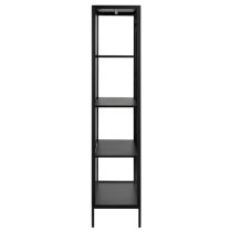 Newberry Metal Display Cabinet Large With 2 Doors In Matt Black