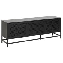 Newberry Metal Sideboard Large With 3 Doors In Matt Black