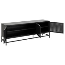 Newberry Metal Sideboard Large With 3 Doors In Matt Black