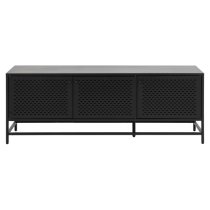 Newberry Metal Sideboard Large With 3 Doors In Matt Black