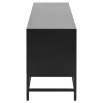 Newberry Metal Sideboard Large With 3 Doors In Matt Black