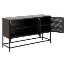 Newberry Metal Sideboard Small With 3 Doors In Matt Black