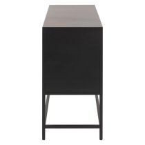 Newberry Metal Sideboard Small With 3 Doors In Matt Black