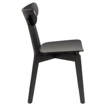 Redondo Black Wooden Dining Chairs In Pair